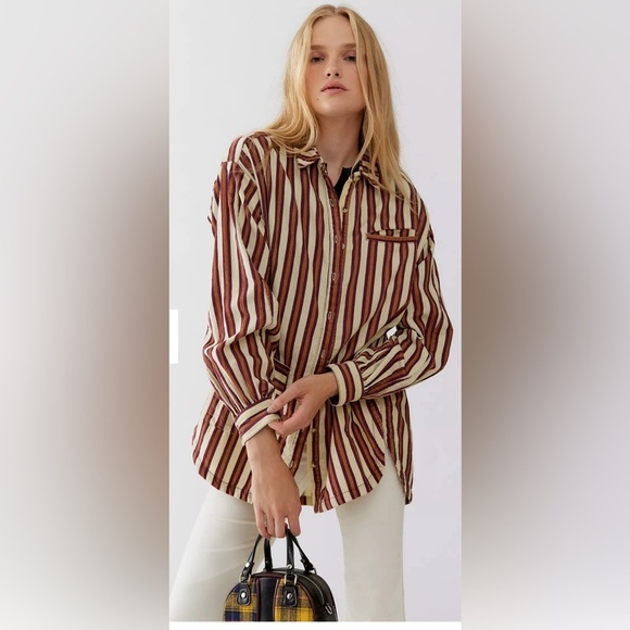 BDG Tops - BDG Brandon Corduroy Oversized Button-Down Shirt